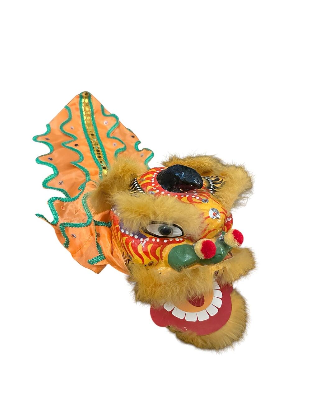 Handmade Handpainted Chinese Lion Dance Head Lunar New Year Children Kid Costume